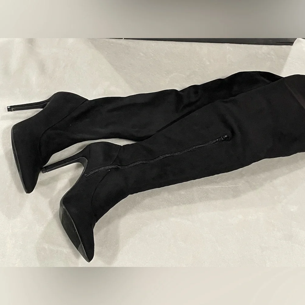Thalia Sodi Rominaa Black Stiletto Pointed Toe Boots Sz 5 BNWB